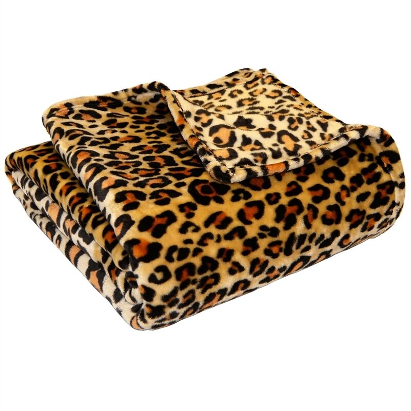 Blankets - Fleece Blanket - Ultra Soft Microplush Velvet Blanket - Premium - Twin/Twin XL / Leopard