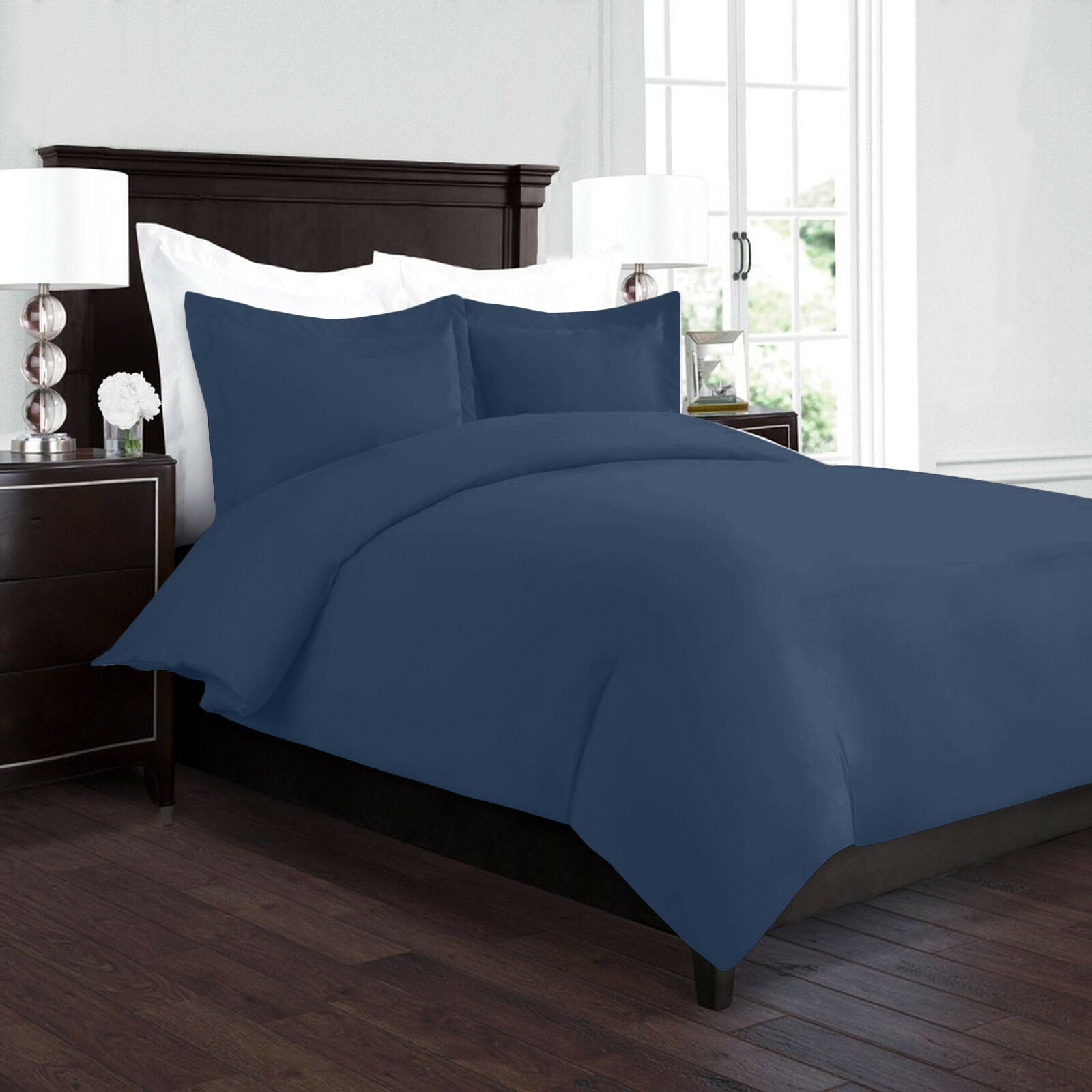 Bedding - Duvet Cover Set - King Queen Full Twin Cal-King - 3 Piece - 22 Colors - Twin / Blue