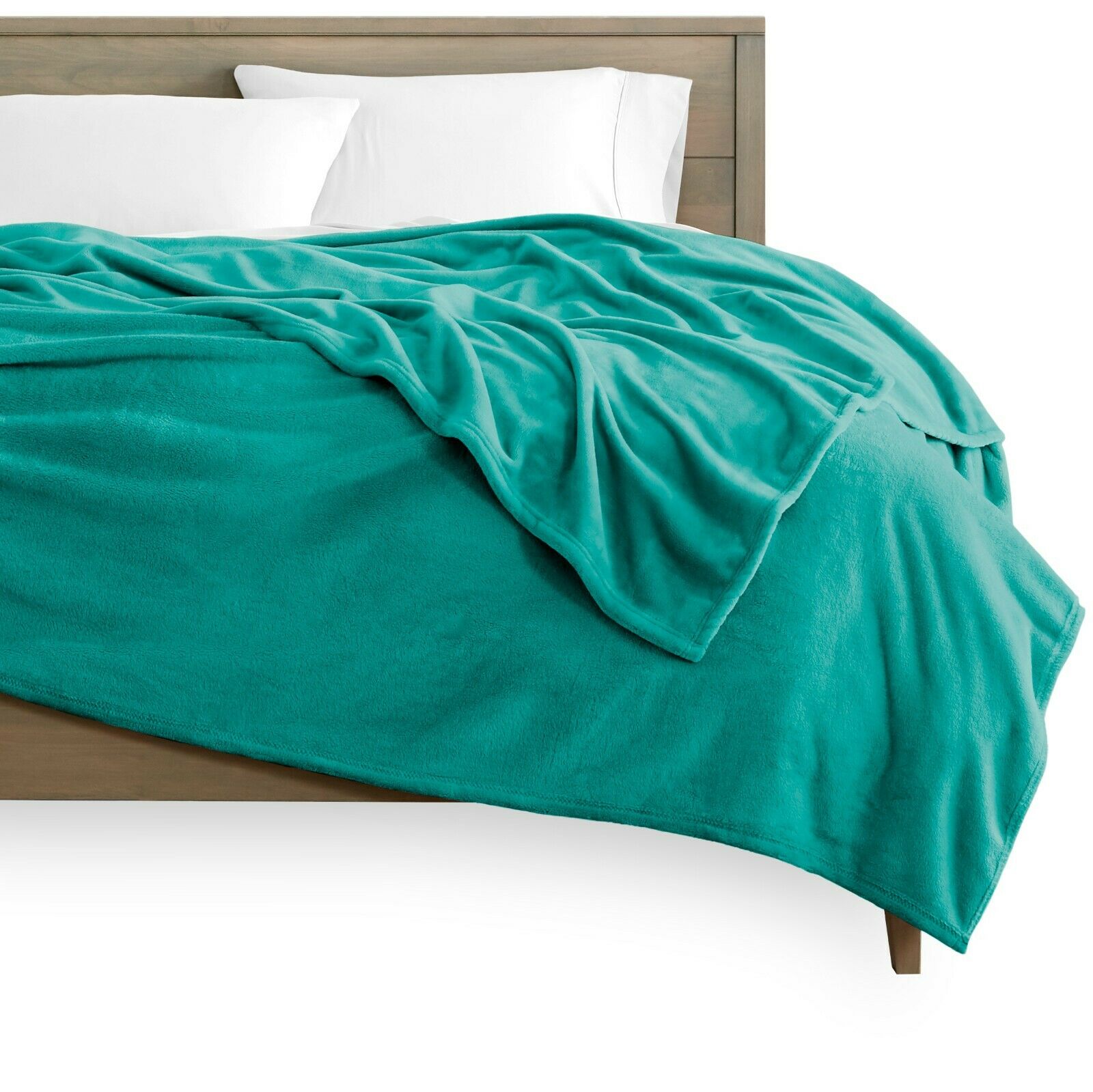 Blankets - Fleece Blanket - Ultra Soft Microplush Velvet Blanket - Premium - Full/Queen / Emerald