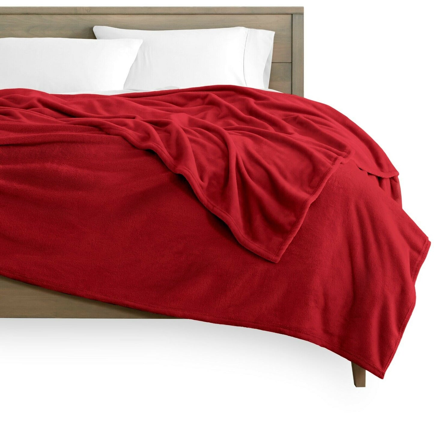 Blankets - Fleece Blanket - Ultra Soft Microplush Velvet Blanket - Premium - Full/Queen / Pepper Red