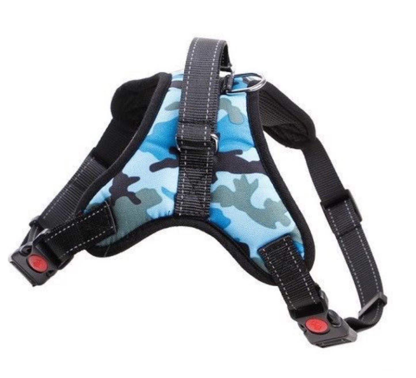Pet Leashes - Dog Harness - No Pull Adjustable Reflective Vest - XS S M L XXl - XXL / Ocean Blue Camouflage