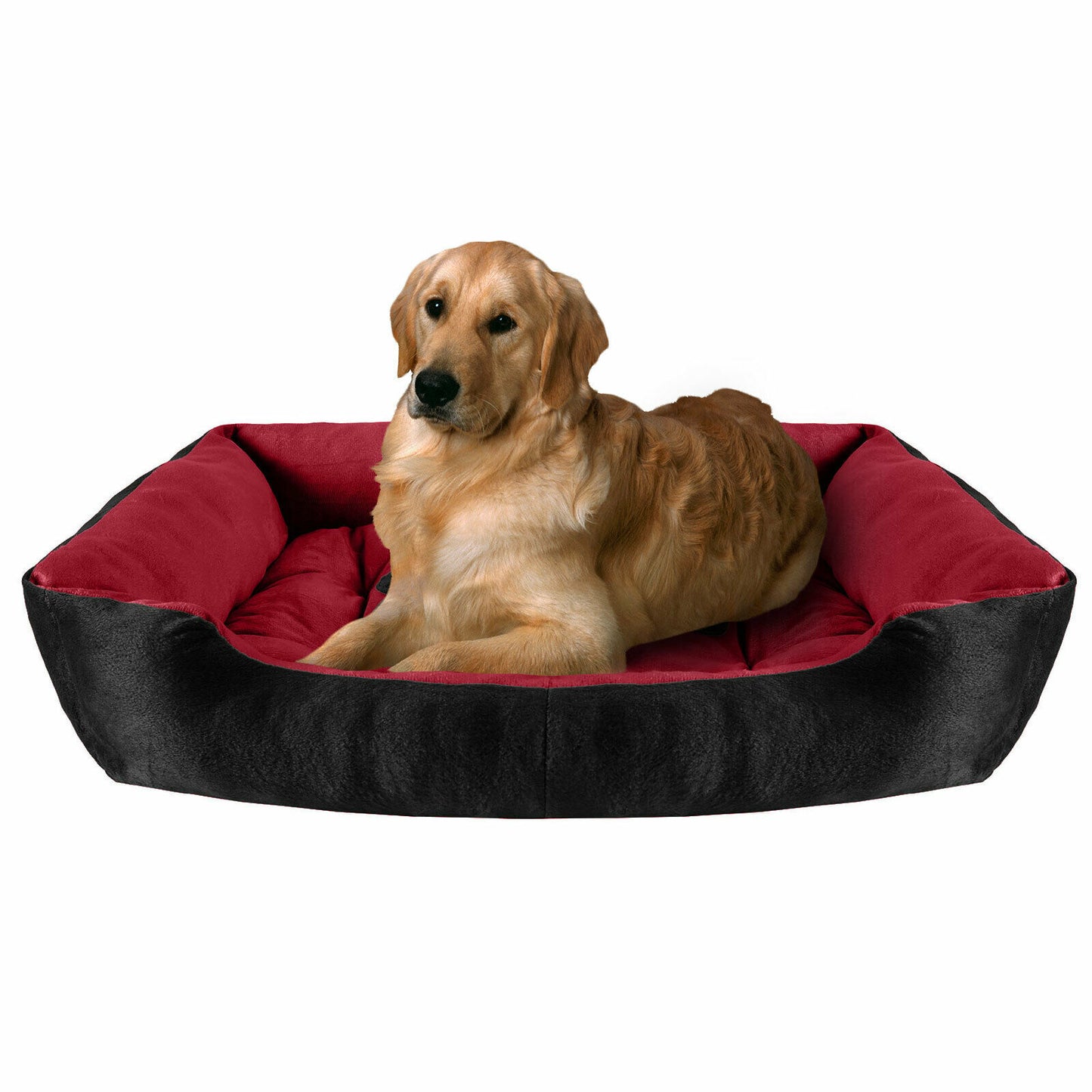 Pet Bed Accessories - Soft Washable Orthopedic Pet Bed - For Dogs or Cats - Red / XL-35X28X6in