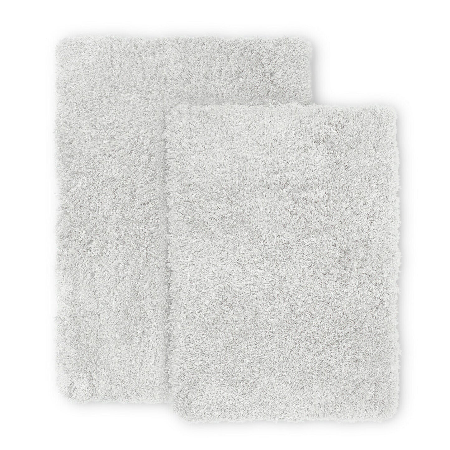 Bath Mats & Rugs - Bathroom Rug Bath Mat Set - 2 Rubber Backed Nonslip Area Rugs 7 Colors - White