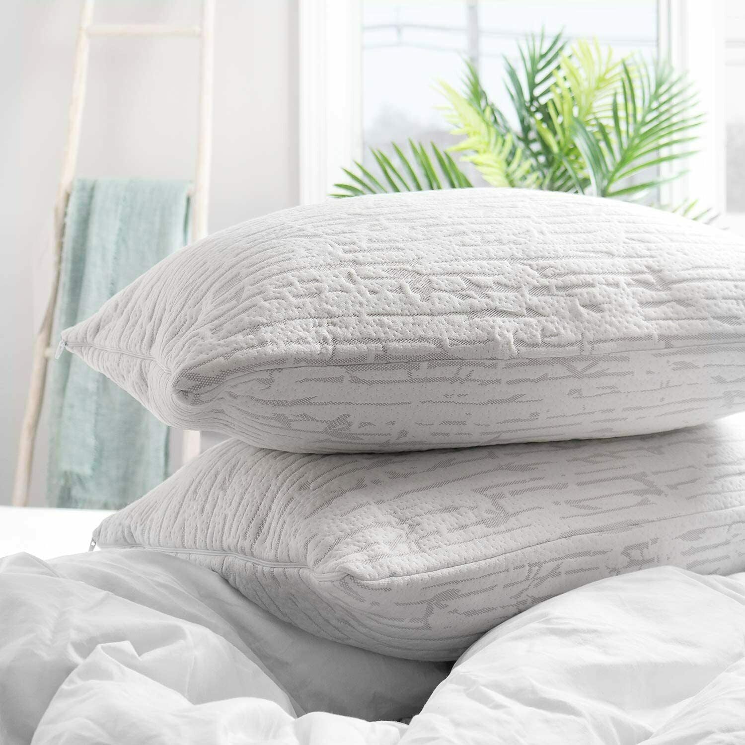 Memory Foam Pillow King Queen Shredded Hypoallergenic Pillow Queen | Medium