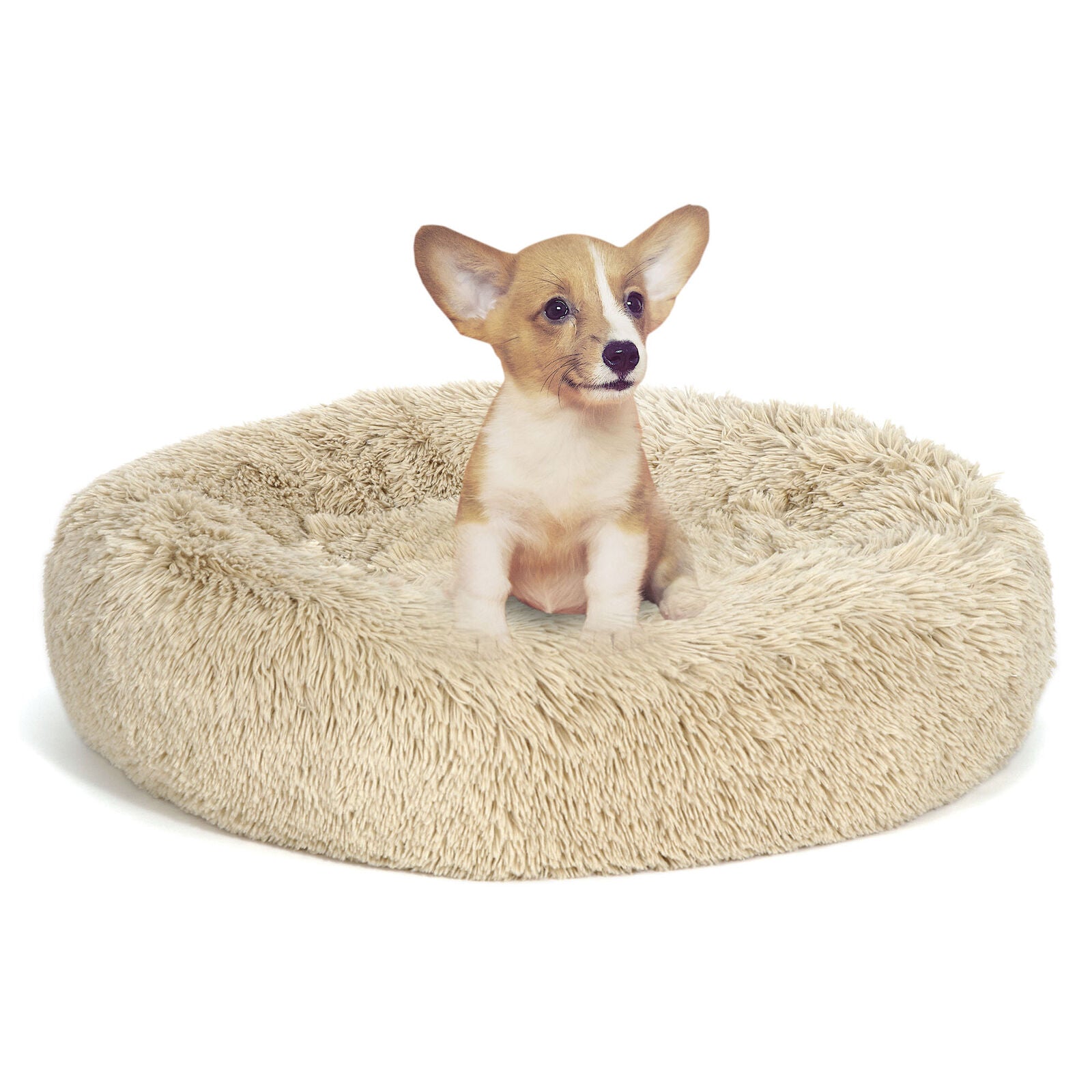 Pet Bed Accessories - Fluffy Dog Bed- Pet Donut Cuddler Cushion Mats -