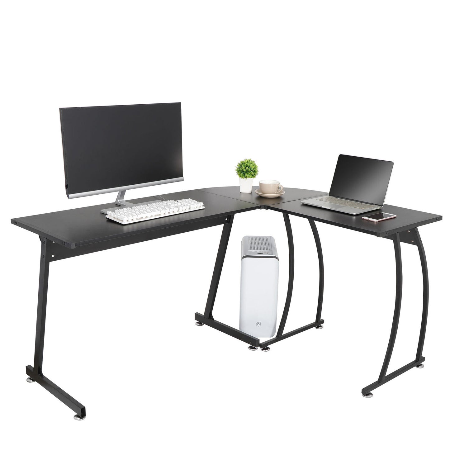 Desks - L Shaped Computer Desk - Home Or Office Gaming Desk - 58" Table -