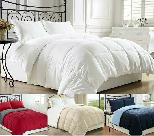 Quilts & Comforters - Goose Down Alternative Comforter - Reversible & Ultra Soft -
