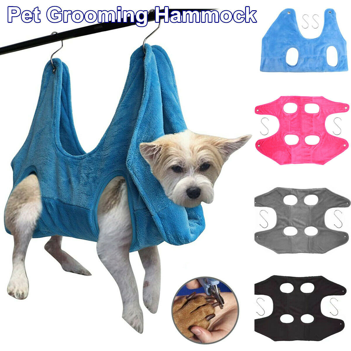 Pet Supplies - Pet Grooming Hammock- Cats And Dogs Restraint Towel -