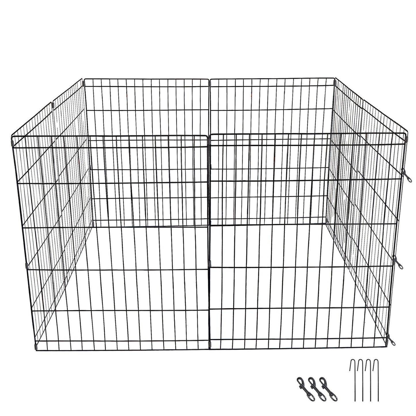 Fence Panels - Dog Crate Pet Play Pen Fence - 8 Panels - 30 Inches -