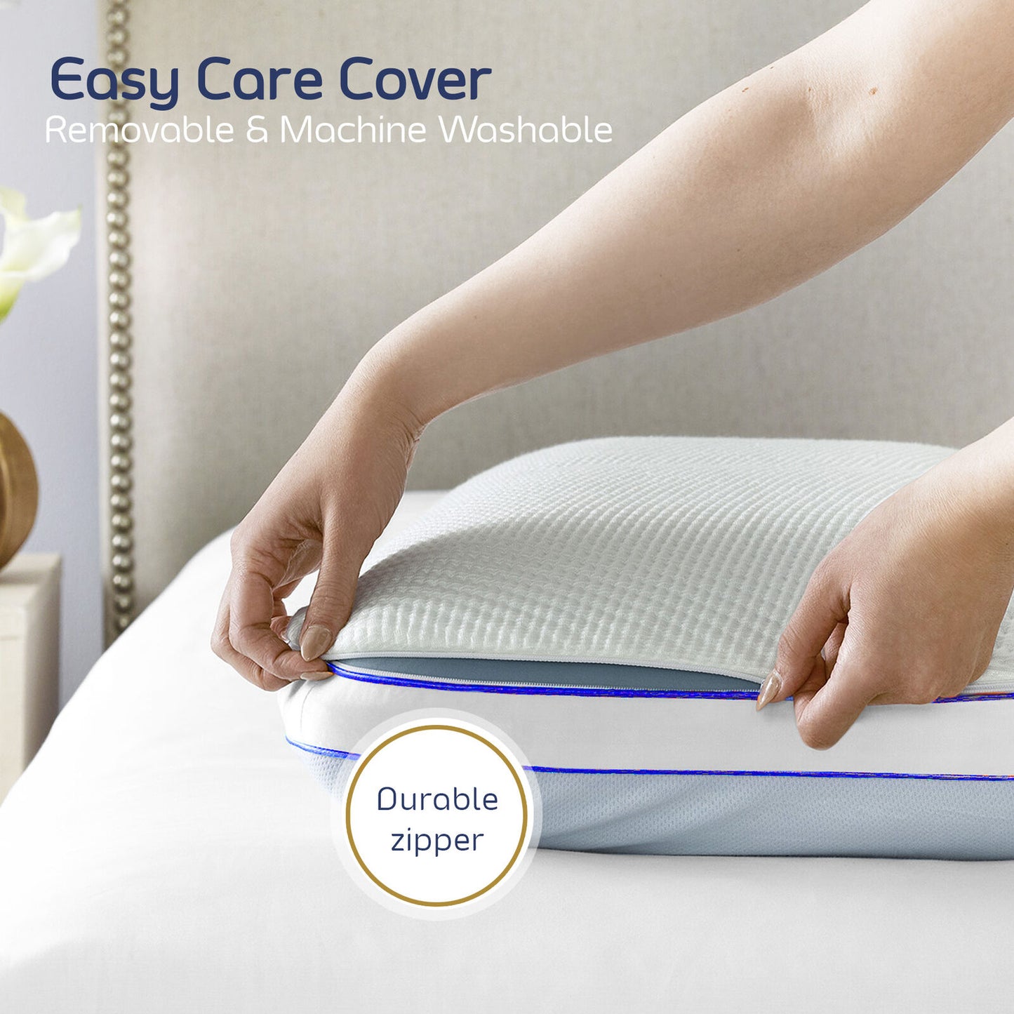 Pillows - Memory Foam Pillow With Cooling Gel - Side Sleeper, King, or Queen -