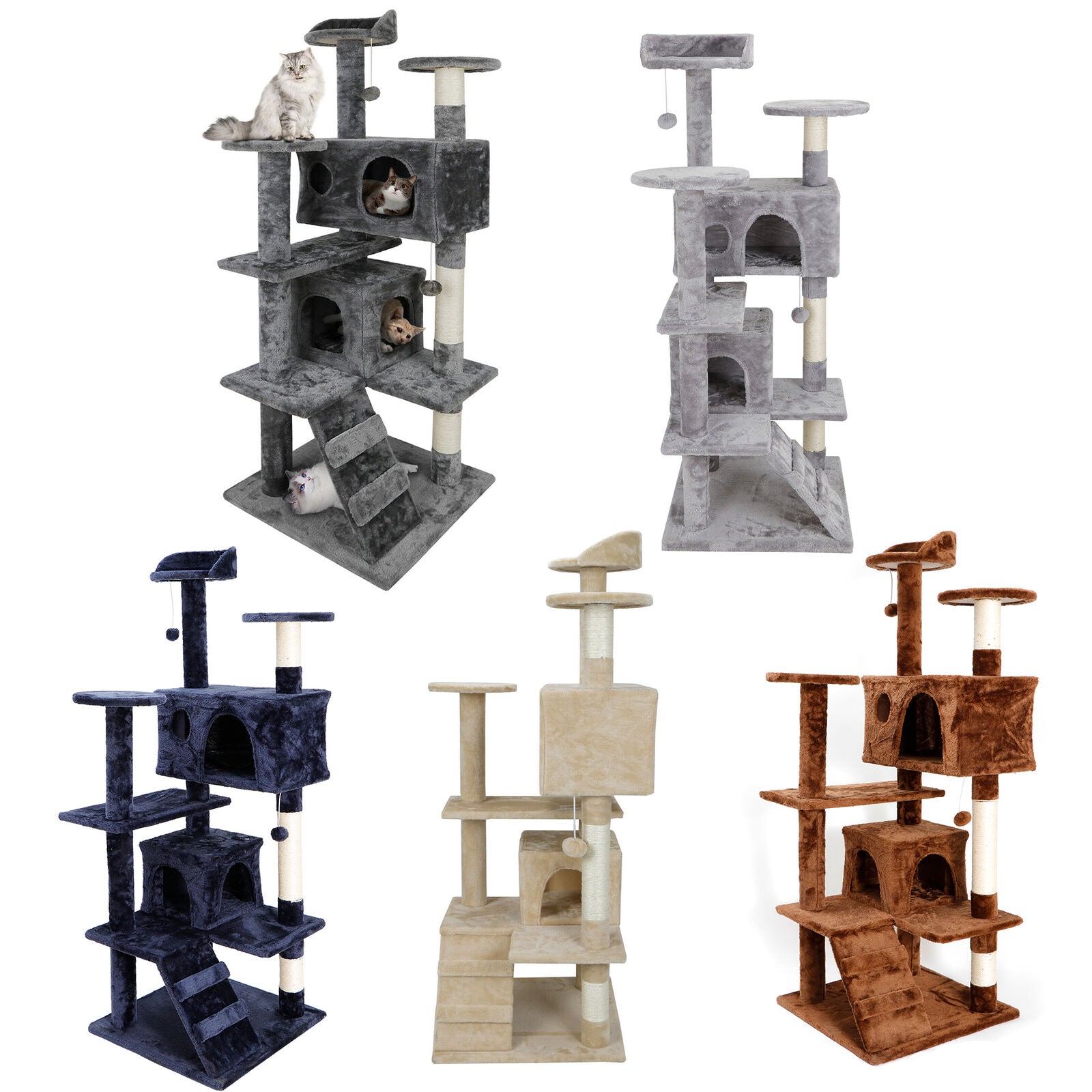 Cat Beds - Cat Tree Tower House - 53" -