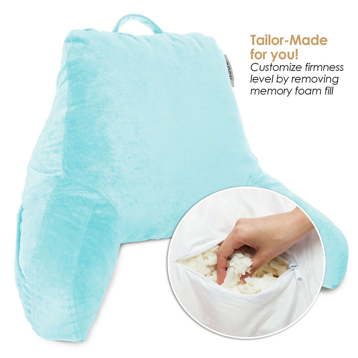 Pillows - TV & Reading Pillow - Kid's Memory Foam Bedrest Back Pillow 12 Colors! -