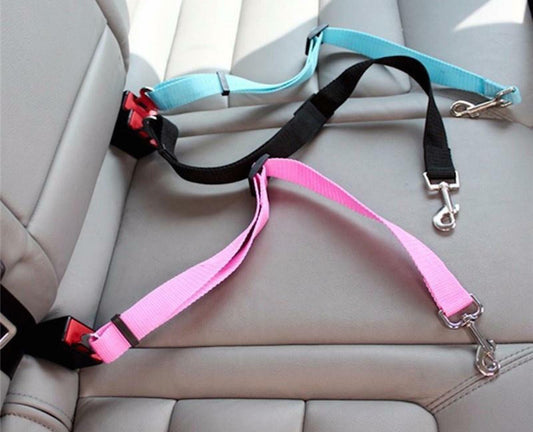 Pet Collars & Harnesses - Harness Collar Dog Seat Belt Leash - Car Restraint Safety Lead -