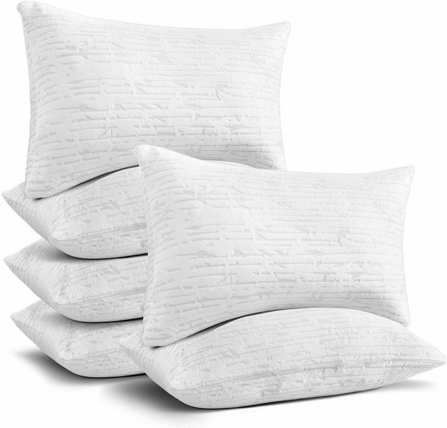 Pillows - Bamboo Shredded Memory Foam Pillow - Hypoallergenic King or Queen -