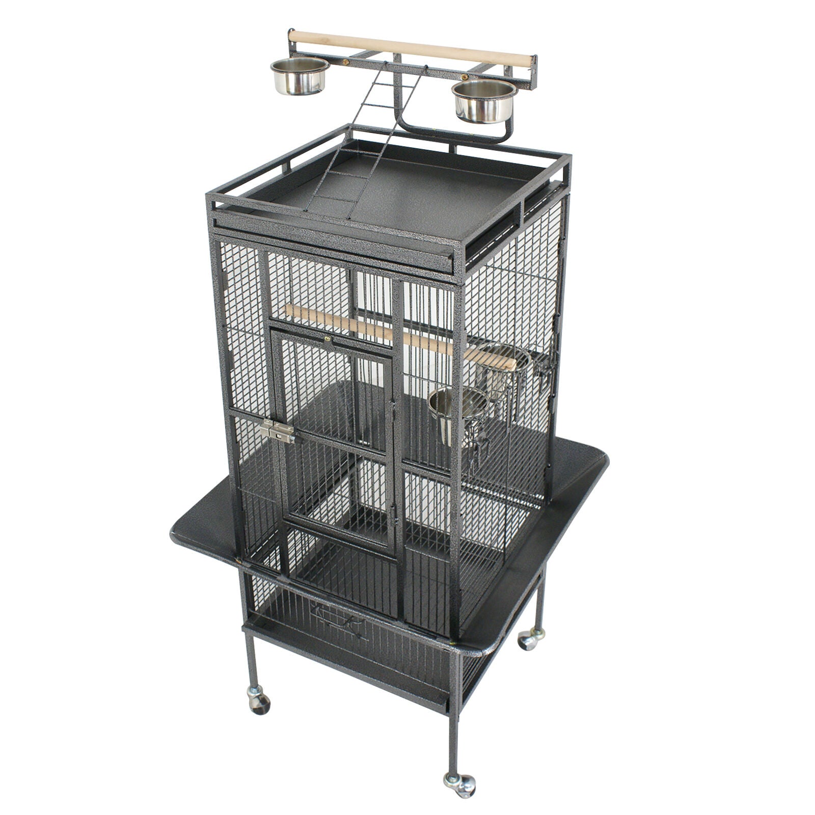 Bird Cages & Stands - Bird Cage 61" Large - Parrot Finch Cage Supplies w/ Removable Part -