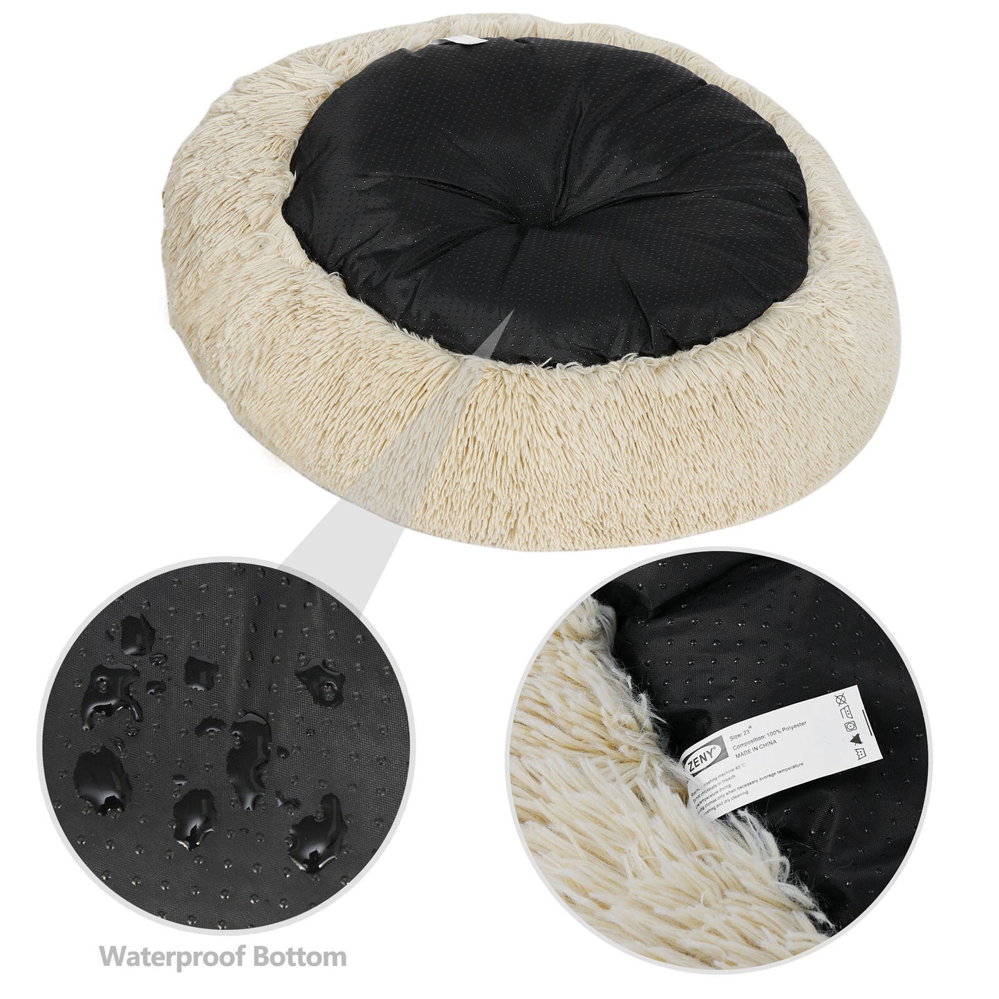 Pet Bed Accessories - Fluffy Dog Bed- Pet Donut Cuddler Cushion Mats -