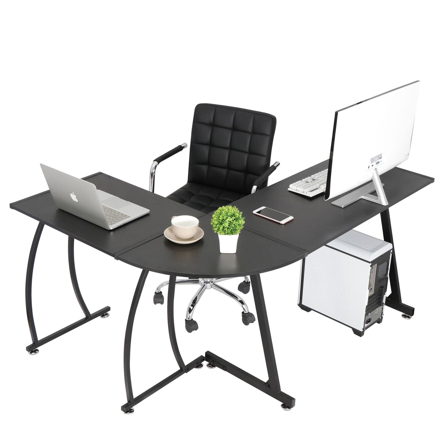 Desks - L Shaped Computer Desk - Home Or Office Gaming Desk - 58" Table -