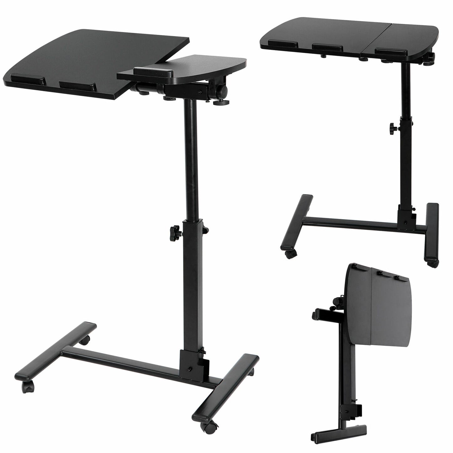 Desks - Adjustable Height Rolling Laptop Desk -