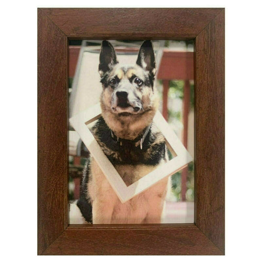 Picture Frames - Picture Frame Art Poster Frames - 1" Flat Walnut Brown Customer-A - 4x8