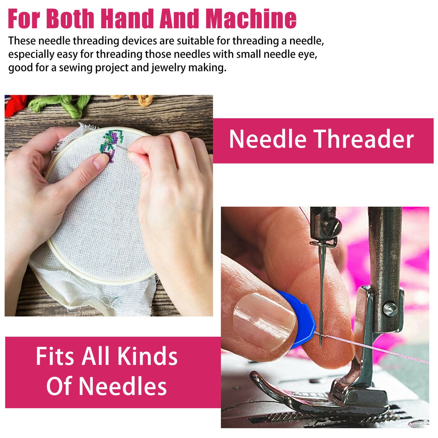 Needle Threaders - Sewing Needle Threader Tools - Simple Hand Craft Threading - 20 Pcs -