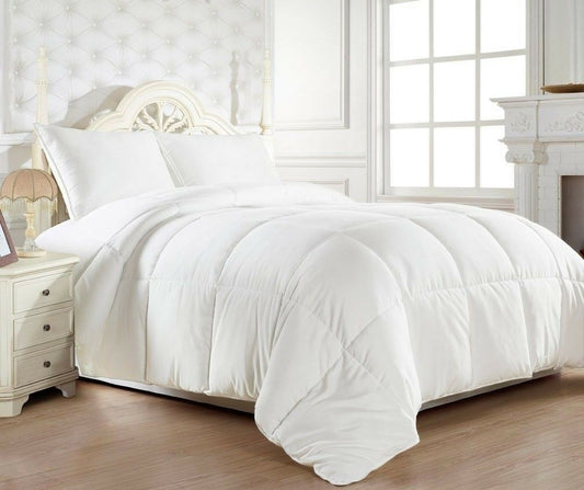 Quilts & Comforters - Down Alternative Luxury White Comforter - King, Queen, or Full Size -