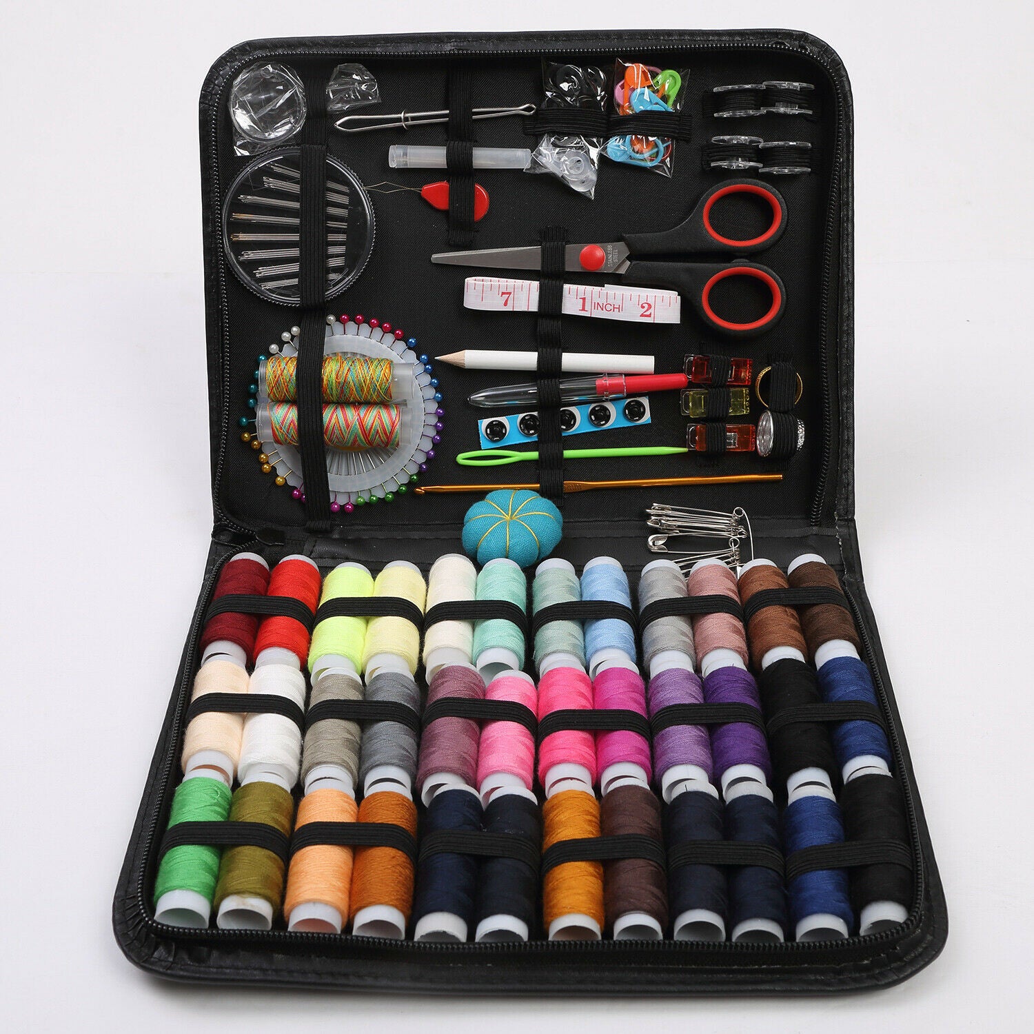Velocity Clearance! Sewing Kit for Adults 200pcs Set of High-Quality Sewing Supplies 41 XL Spools, Portable Sewing Accessories for Beginners, Travelers