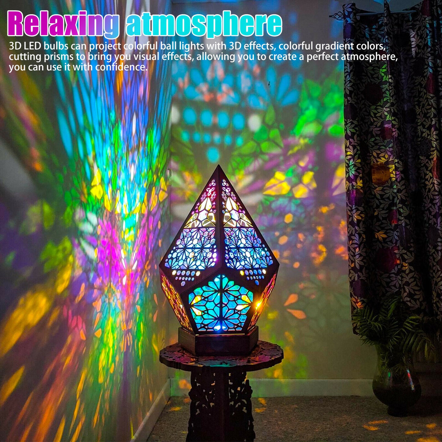 Lamps - Led Light - 3D Bohemian Colorful Night Light - Sky Projector Lamp -