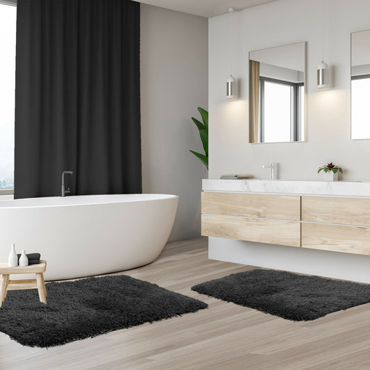 Bath Mats & Rugs - Bathroom Rug Bath Mat Set - 2 Rubber Backed Nonslip Area Rugs 7 Colors -