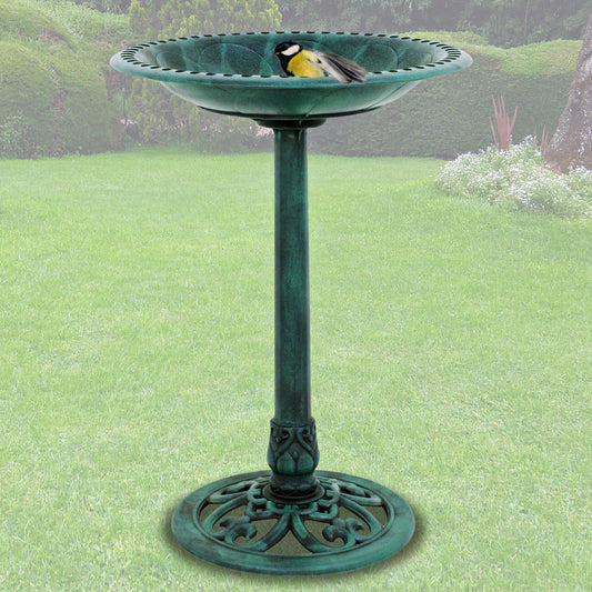 Bird Baths - Garden Bird Bath - Outdoor Decor Pedestal Birdbath -