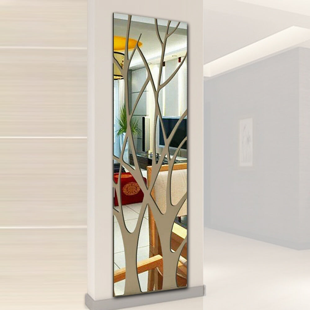 Mirrors - Mirror Art Wall Decor - Tree Wall Mural Mirrored Stickers -