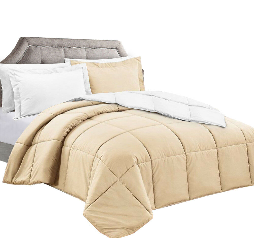 Quilts & Comforters - Down Alternative Comforter Set - 3 Piece Reversible Comforter w/ Shams -