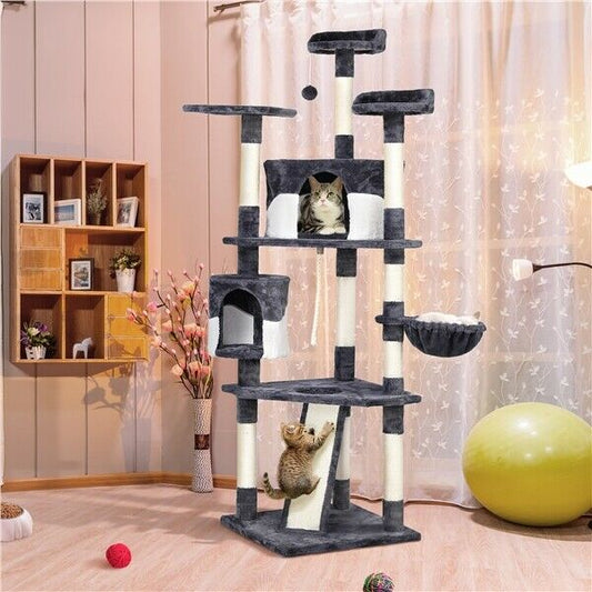 Cat Furniture - Cat Tree Tower House - Large 79" -