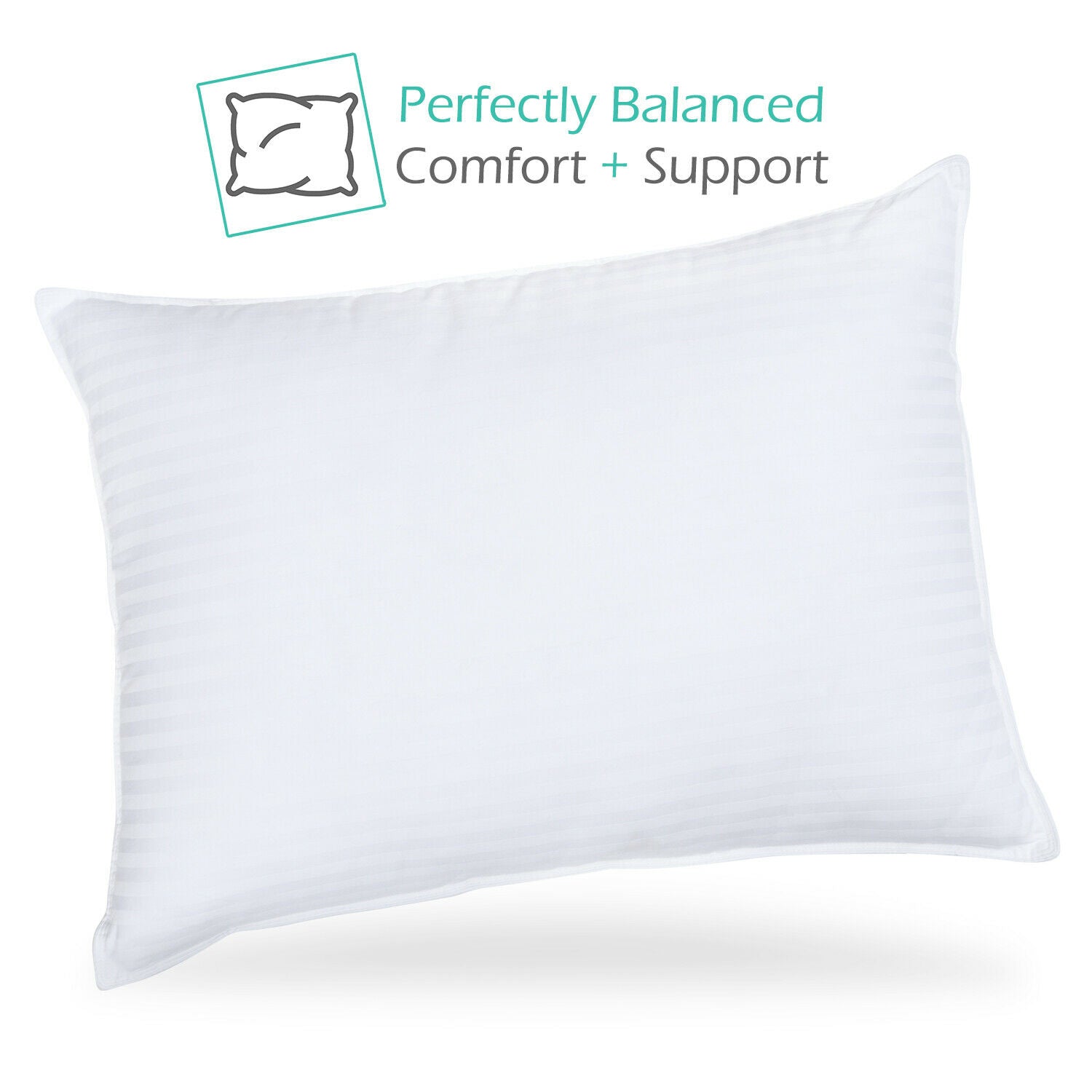 Pillows - Bed Pillows - Down Alternative Soft Cotton Plush Luxury Set - 5 Sizes -