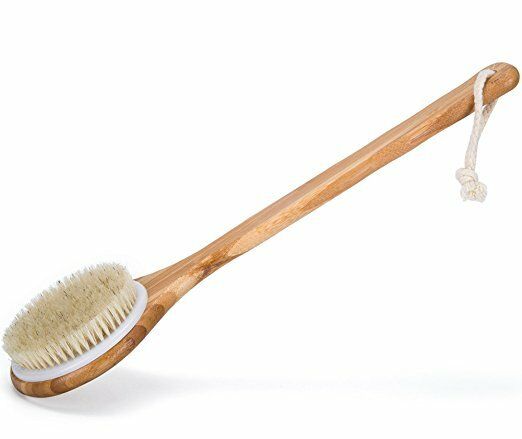 Skin Cleansing Brushes & Systems - Body Brush For Shower - Bath Back Scrubber With Natural Bristles -