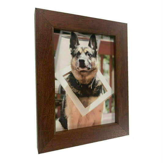 Picture Frames - Picture Frame Art Poster Frames - 1" Flat Walnut Brown Customer-A -