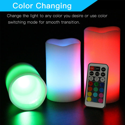 Flameless Candles - Flameless Candles With Remote Control - Led Candle Pillars -