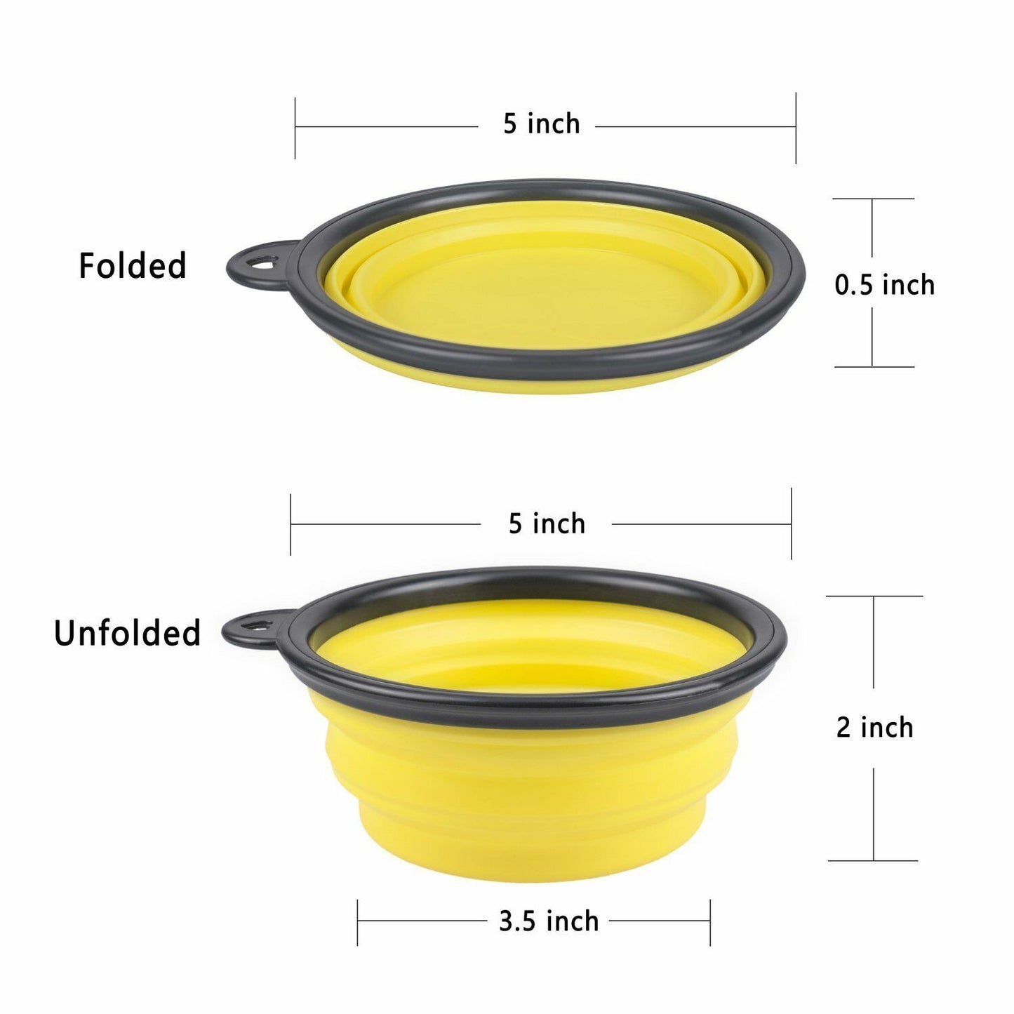 Pet Bowls, Feeders & Waterers - Dog Food Bowl - Portable & Collapsible - 4 Pc Set -