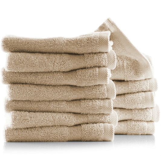 Bath Towels & Washcloths - Face Washcloths Set - 12 Pack Soft 100% Cotton Luxury Towel Face Cloths -