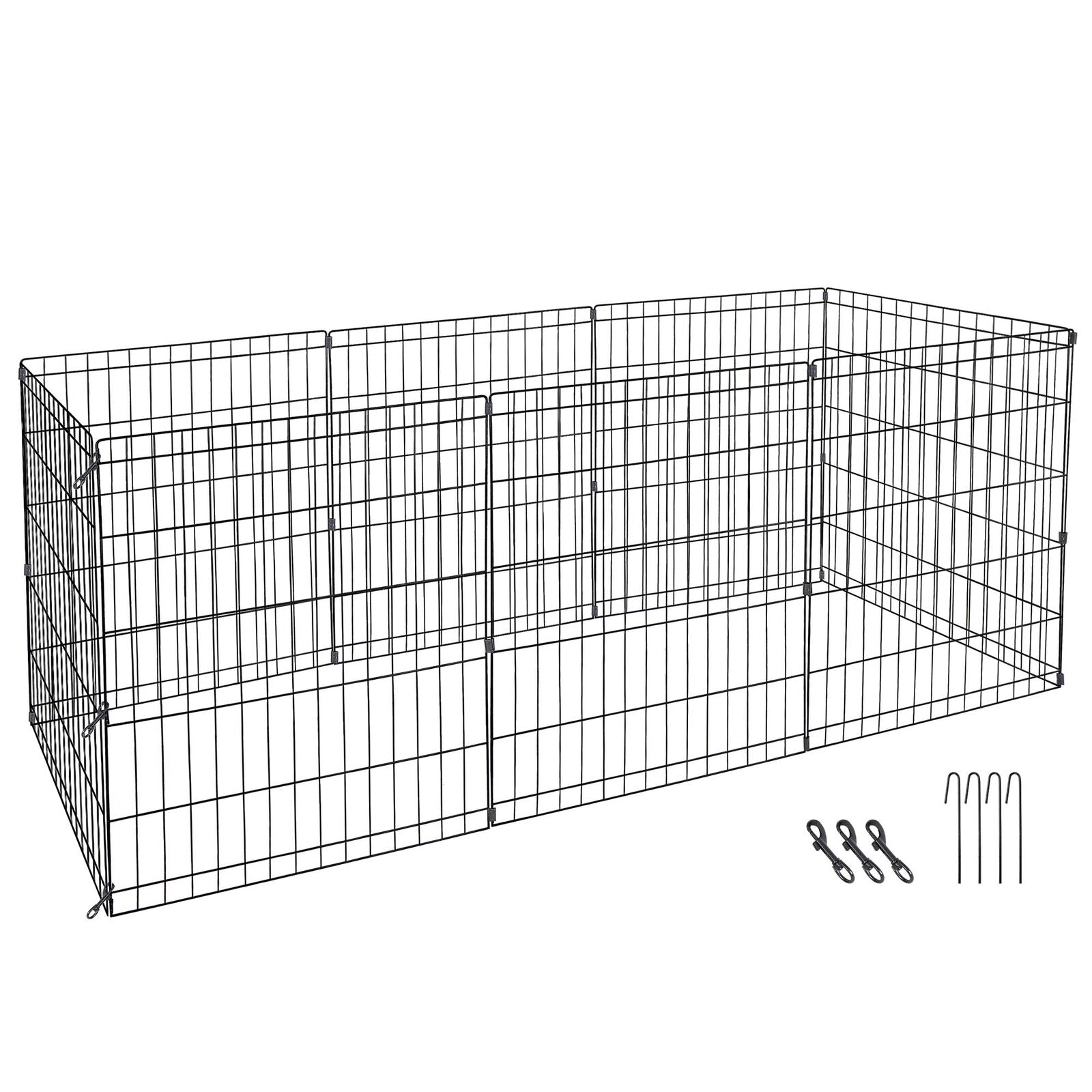 Fence Panels - Dog Crate Pet Play Pen Fence - 8 Panels - 30 Inches -