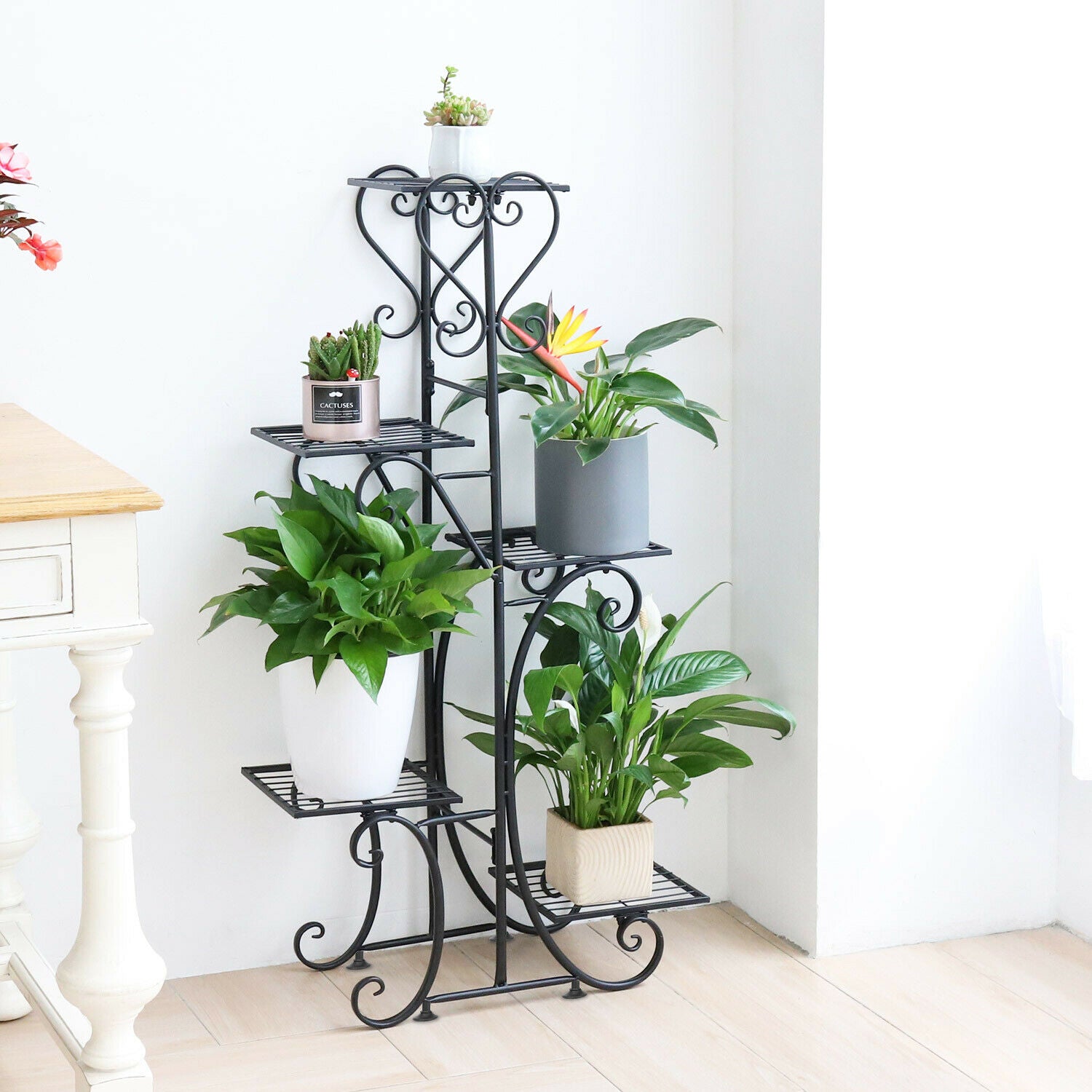 Plant Stands - Plant Stand Indoor - Metal Plant Shelf - Extra Large Anti Rust Iron -