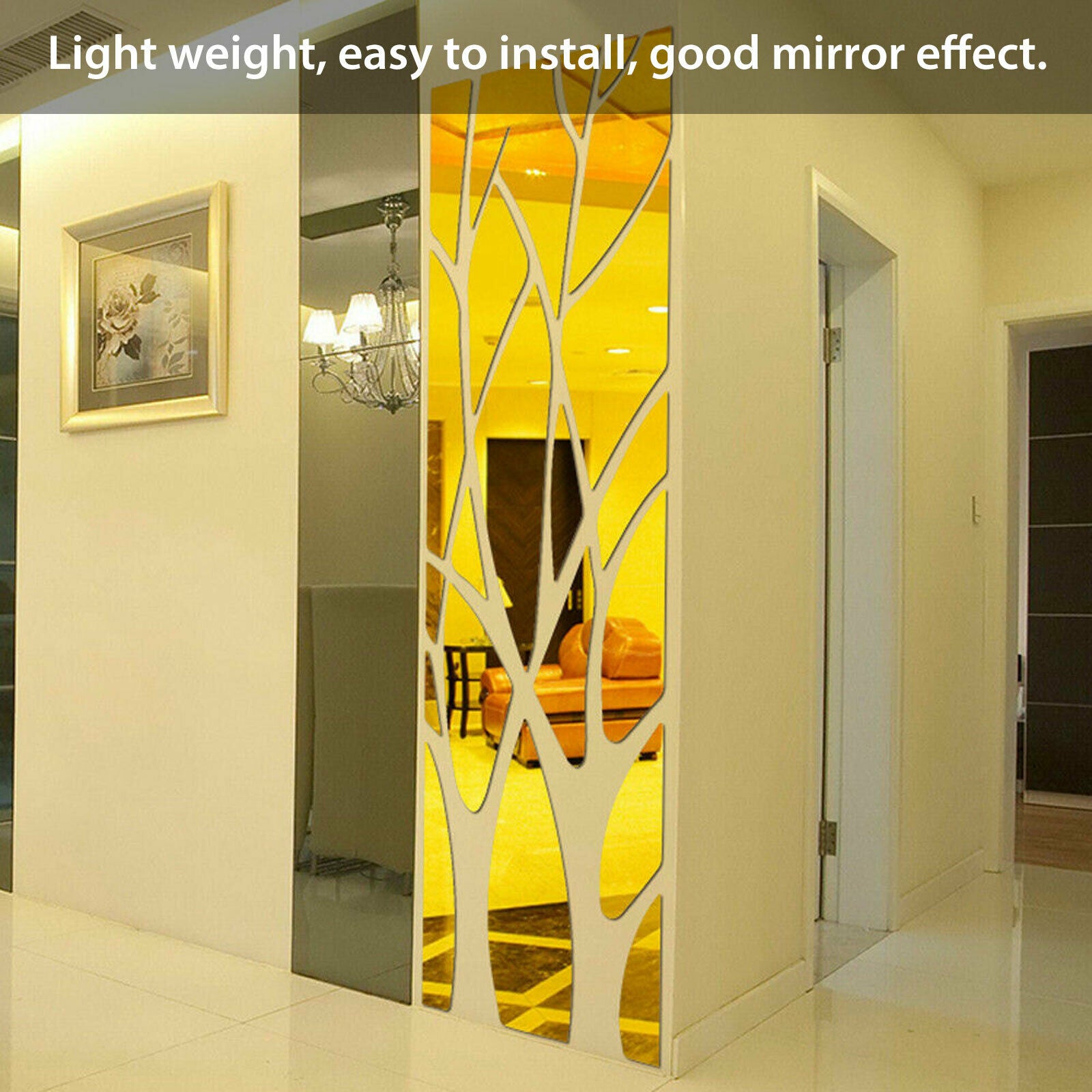 Mirrors - Mirror Art Wall Decor - Tree Wall Mural Mirrored Stickers -