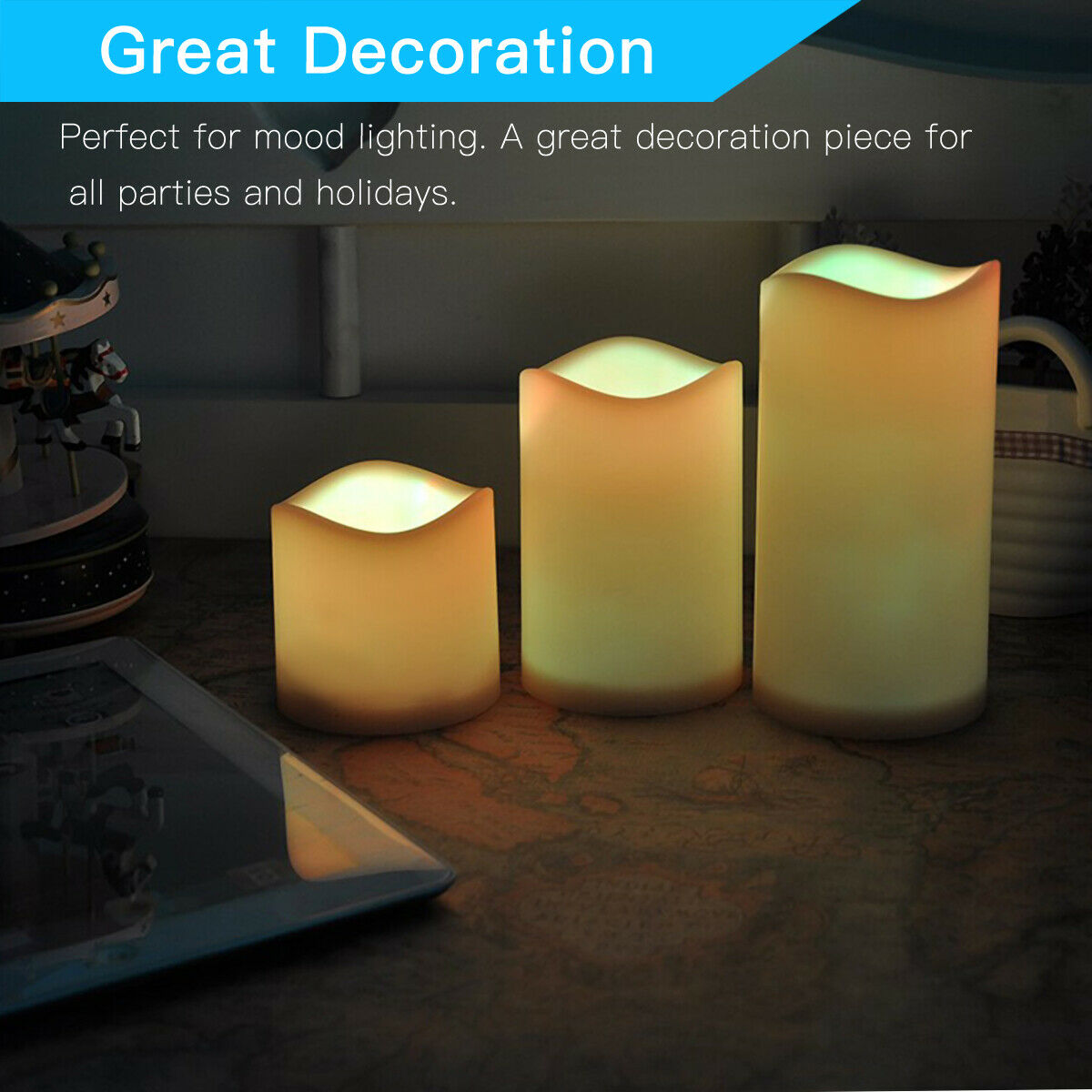 Flameless Candles - Flameless Candles With Remote Control - Led Candle Pillars -