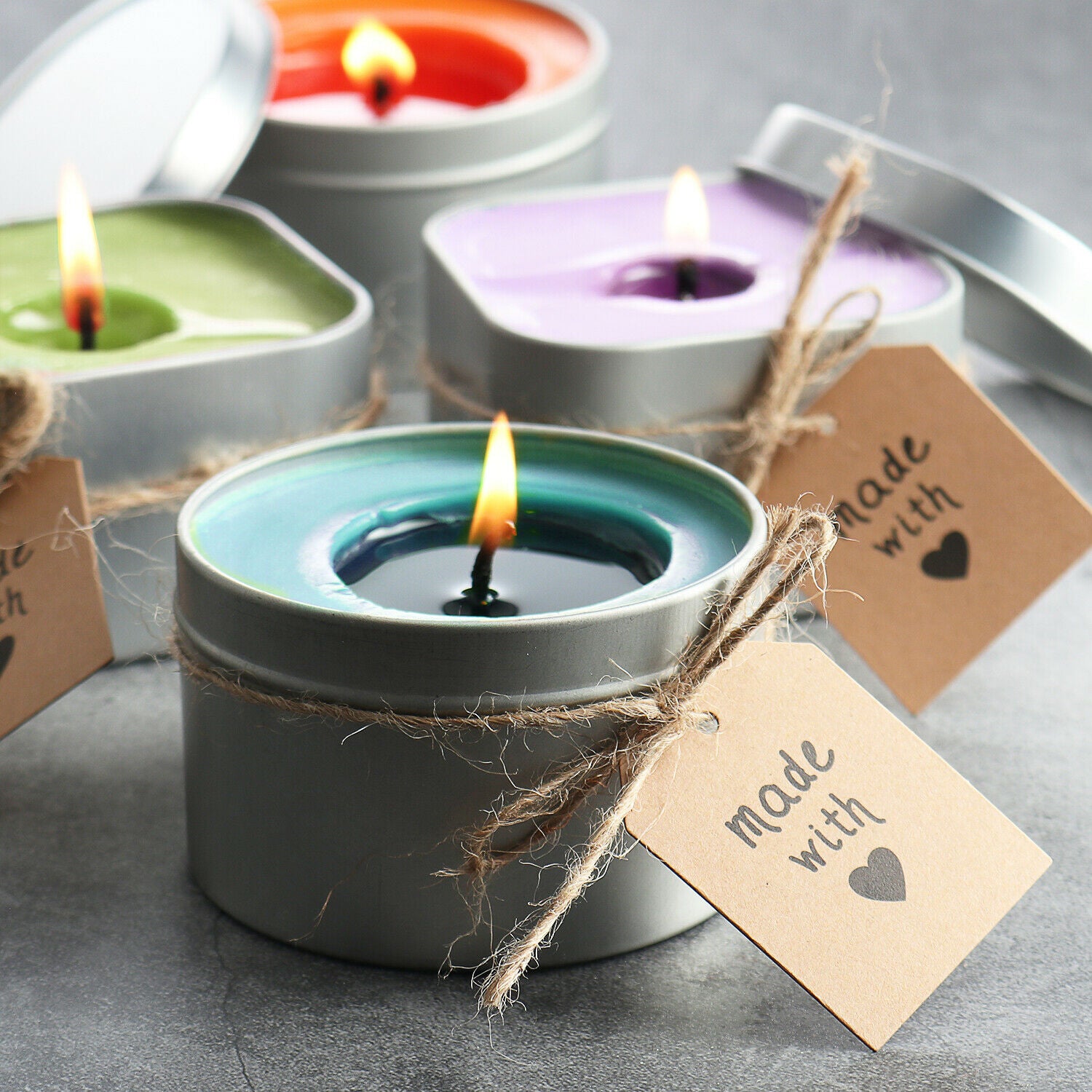 Candle Making Kits - Candle Making Kit- Soy Wax, Thermometer, Tins, Wicks, Melting Pot -