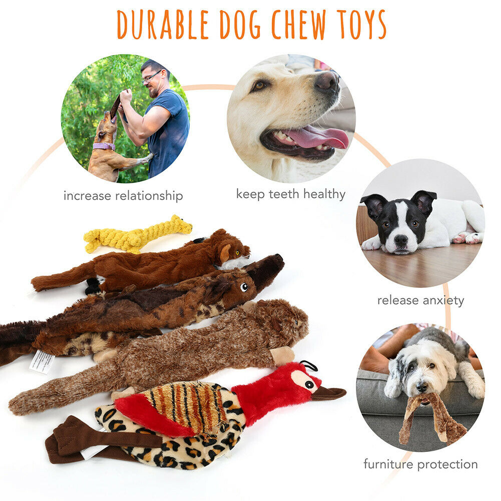 Dog Toys - Squeaky Plush Pet Toys for Dogs - 5pcs -