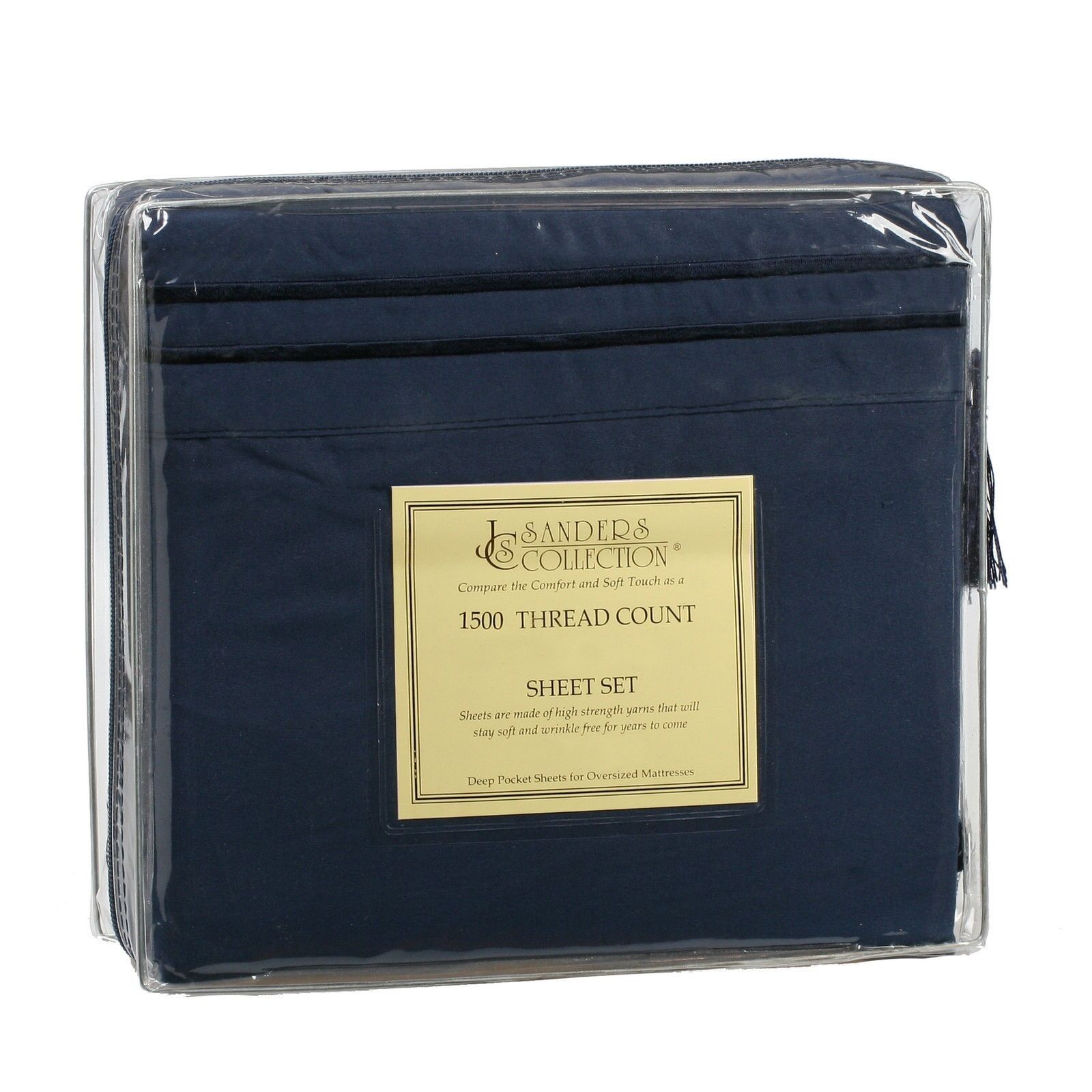 Bed Sheets - Microfiber Thread Count Bed Sheets- 4 Piece Set, Many Sizes & Colors - Twin / Navy Blue