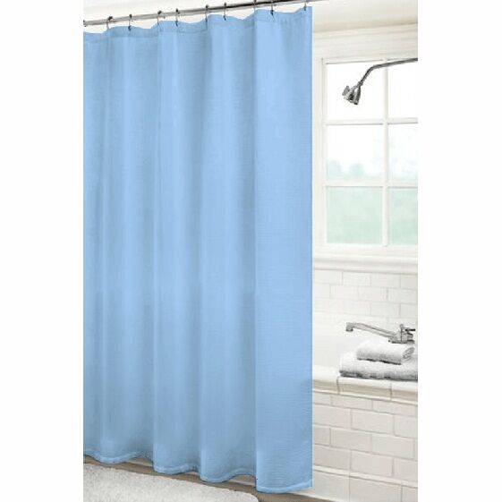 Shower Curtains - Vinyl Shower Curtain Liner - 21 Colors & Patterns - Baby Blue