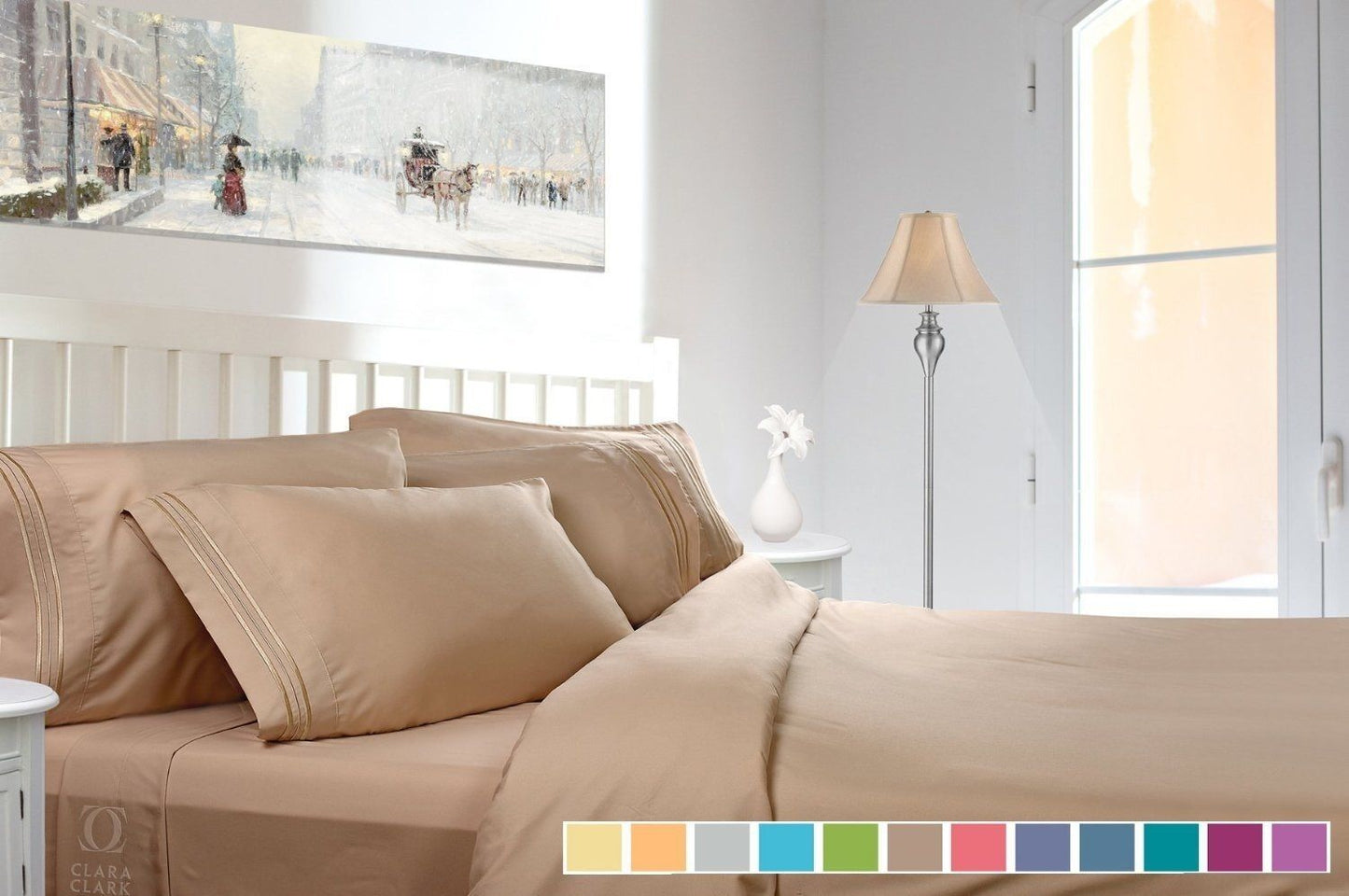 Bed Sheets - Bed Sheets Set - Deep Pocket Queen King Full Twin - 4 Piece 12 Colors! - Twin / Taupe Sand