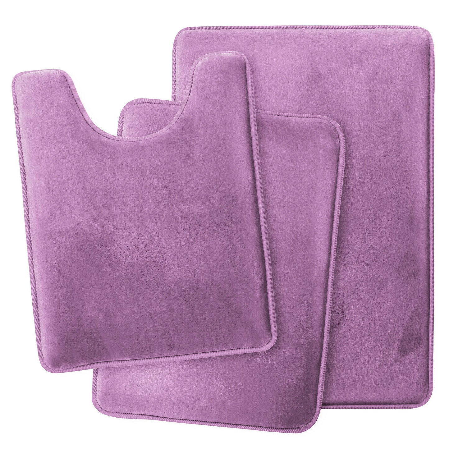 Bath Mats & Rugs - Memory Foam Bath Mat - Absorbent Bathroom Rugs Set - Lavender Dream