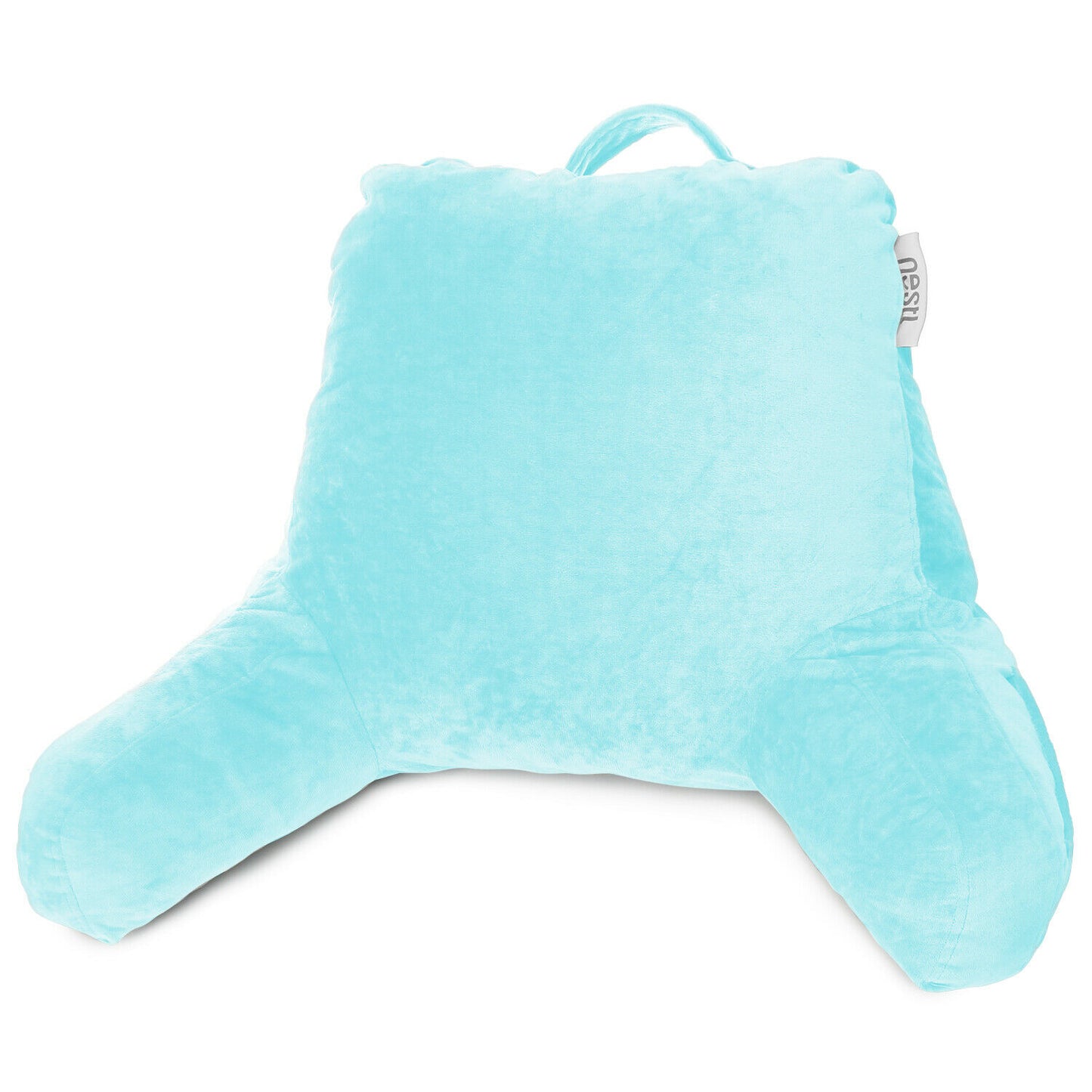 Pillows - TV & Reading Pillow - Kid's Memory Foam Bedrest Back Pillow 12 Colors! - Aqua Light Blue