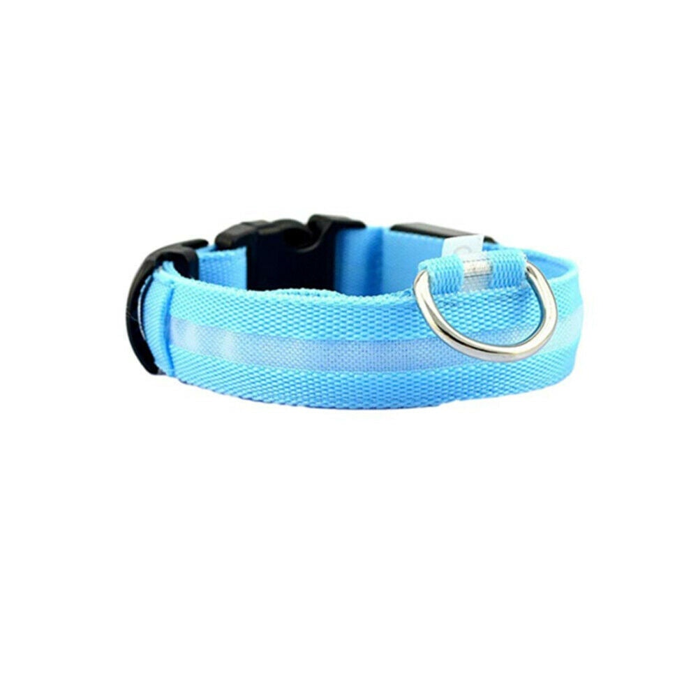 Pet Collars & Harnesses - Dog Collar - Safety LED Light Waterproof Pet Collar - Adjustable S-Xl - Small / Blue